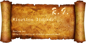 Risztics Ildikó névjegykártya