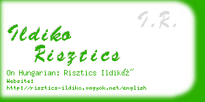 ildiko risztics business card